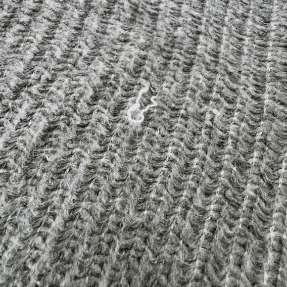 Belle France Women's Sz M Sage Knit Sweater Oversized Boho Grunge Distressed Hem - Picture 5 of 12